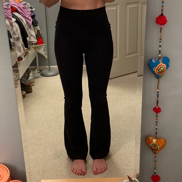 AERIE Hugger High Waisted Foldover Flare Legging / Yoga Pant - Picture 1 of 7